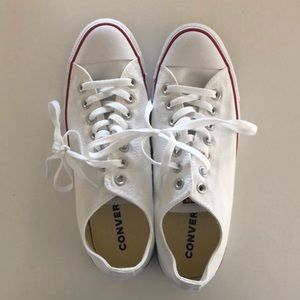 White converse, size 10.5 womens. Never been worn!